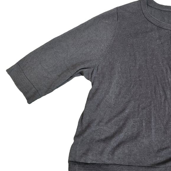 Meera Lane Navy Open Front Cardigan Elbow Sleeves 3X - Picture 3 of 10